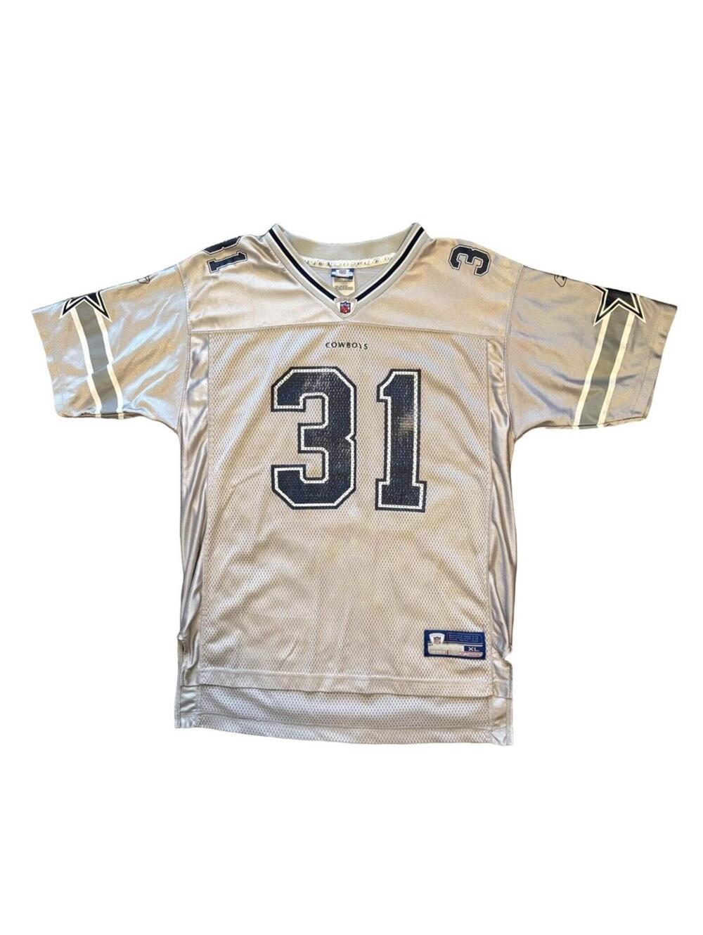 Reebok Roy Williams Dallas Cowboys Retro NFL Jersey Silver Blue Youth XL 18/20